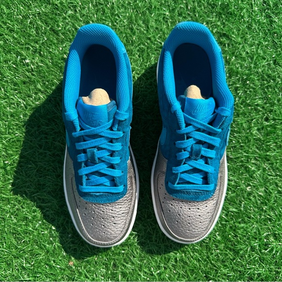 Nike Air Force 1 Qs Green Abyss / Light Blur Lacquer - Picture 4 of 11